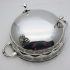 Gleaming Silver Plated Casserole Dish Stand With Pyrex Glass Bowl Vintage (#99796) 4