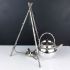 Fab Aesthetic Cauldron Style Spirit Tea Kettle On Stand Silver Plated Antique (#99803) 2