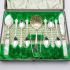 Victorian Tea Time Cutlery Set Silver Plated & Mother Of Pearl Antique (#99829) 2