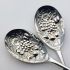 Pair Of Berry Bowl Serving Spoons - Shell Husk Pattern Epns Silver Plated (#99853) 2