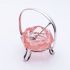 Victorian Pink Pressed Glass Open Salt Pot In Silver Plated Frame Antique (#99883) 2