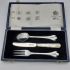 Fine Sterling Silver & Mop Trefid Childs Cutlery Set M&w 1972 Cased (#99905) 6