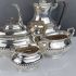 Queen Anne Flute 4 Piece Tea & Coffee Service Set Silver Plated Antique (#99938) 6