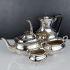 Queen Anne Flute 4 Piece Tea & Coffee Service Set Silver Plated Antique (#99938) 10