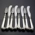 Georgian Style Pistol Grip 4 Pairs Of Dessert Knives And Forks Silver Plated (#99949) 2