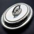 Antique Ornate Crested Entrée Dish On Stand - Silver Plated (#99957) 2