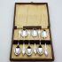 Antique Silver Plated Ornate Coffee Spoons - Cased (#99969) 5