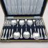 Cased 13pc Silver Plated Pudding Spoons & Forks Set - Epns 1928 Design Vintage (#99971) 6