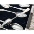 Art Deco Chevron Grapefruit Spoons Silver Plated Epns Cased Vintage (#99996) 3
