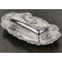 Ornate Silver Plated Oblong Butter Dish Vintage (#100017) 5
