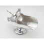 Gleaming Silver Plated Coal Scuttle Form Sugar Bowl With Scoop (#100050) 2