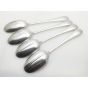 Hanoverian Rattail Pattern Set Of 4 Tablespoons - Silver Plated Epns Sheffield (#100069) 2