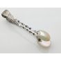 Unusual Antique Silver Plated & Mother Of Pearl Sugar Tongs Nips (#100116) 2