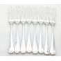 Mappin & Webb Hanoverian Set Of 8 Dinner Forks Epns Silver Plated Vintage (#100156) 5