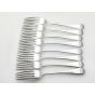 Mappin & Webb Hanoverian Set Of 8 Side Dessert Forks Epns Silver Plated Vintage (#100157) 3