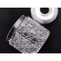 Hobnail Cut Glass Sterling Silver Hair Tidy Jar Birmingham 1912 Antique (#100214) 2