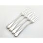 Christofle Perles / Bead Pattern 4x Side Dessert Forks Antique Silver Plated (#100225) 5