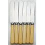 6x Palette Shaped Dessert Knives Steel Gladwin Sheffield Vintage #2 (#100370) 4