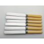 6x Palette Shaped Dessert Knives Steel Gladwin Sheffield Vintage #2 (#100370) 5