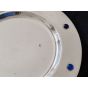 Silver Plated & Blue Glass Cabochon 12 Inch Serving Dish / Plate (#100479) 3