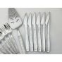 Vintage 13pc Textured Handle Cake Forks Cutlery & Server Set Steel (#100560) 3