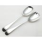 Old English Pattern Pair Of Salad Servers - Silver Plated Epns Sheffield Vintage (#100660) 2