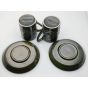 Portmeirion Olive Green Totem 2x Regular Coffee Mugs & Saucers (#100682) 4