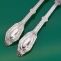 Pair Of Shorter Length Cake Knives - Sheffield Silver Plated Antique Victorian (#60156) 2