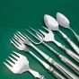 Reed & Ribbon Pattern Pickle Forks Servers Jam Spoons Silver Plated Antique (#60834) 3