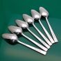 Viners Silver Rose Pattern Set Of 6 Grapefruit Spoons Silver Plated Vintage (#60922) 3