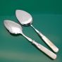 Large Bowl Jam & Cream Spoons - Mother Of Pearl Handled Silver Plated Antique (#60998) 3
