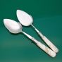 Large Bowl Jam & Cream Spoons - Mother Of Pearl Handled Silver Plated Antique (#60998) 5