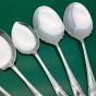 Gadroon Pattern 5x Large Servers Serving Spoons Silver Plated Antique & Vintage (#61087) 3