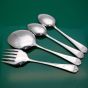 Jesmond Pattern - Pair Of Large Servers & Table Spoons - Silver Plated Vintage (#61098) 2