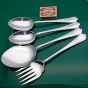 Jesmond Pattern - Pair Of Large Servers & Table Spoons - Silver Plated Vintage (#61098) 5
