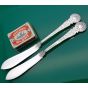 Ivy Pattern - Pair Of Lovely Short Cake Knives Silver Plated Antique (#61126) 5