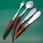 Stag Horn Antler Handled Silver Plated Butter Spreaders Jam Spoon Pickle Fork (#61191) 3