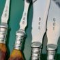 Stag Horn Antler Handled Silver Plated Butter Spreaders Jam Spoon Pickle Fork (#61191) 5