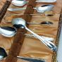 Gleaming Cased Spoons & Tongs Set - Silver Plated Epns - Vintage Mock Croc Case (#61213) 3
