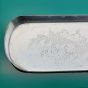 Stag Horn Antler Handled Crumb Tray Chased Victorian Antique Silver Plated (#61222) 2
