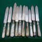 Job Lot Of 25 Mother Of Pearl Handled Cake Knives - Silver Plated - As Found (#61382) 3