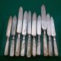 Job Lot Of 25 Mother Of Pearl Handled Cake Knives - Silver Plated - As Found (#61382) 4