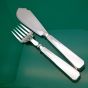 Art Deco Pattern Fish Servers Silver Plated John Round Sheffield Vintage (#61413) 2