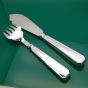 Art Deco Pattern Fish Servers Silver Plated John Round Sheffield Vintage (#61413) 3