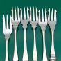 6x Mother Of Pearl Handled Pickle Forks Silver Plated (#61443) 2