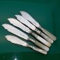 5x Mother Of Pearl Handled Butter Spreaders Silver Plated Epns (#61445) 3