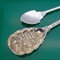 Antique Berry Bowl Serving Spoon & Jam Spoon Silver Plated Victorian (#61489) 2