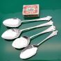 4x Antique Jam & Cream Spoons - Silver Plated Incl Onslow (#61516) 5