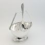 Vintage Sugar Bowl With Scoop Spoon Silver Plated Yeoman (#61573) 4