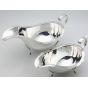 Graduating Size Gravy Sauce Boats Silver Plated Copper Bros Vintage (#61615) 5